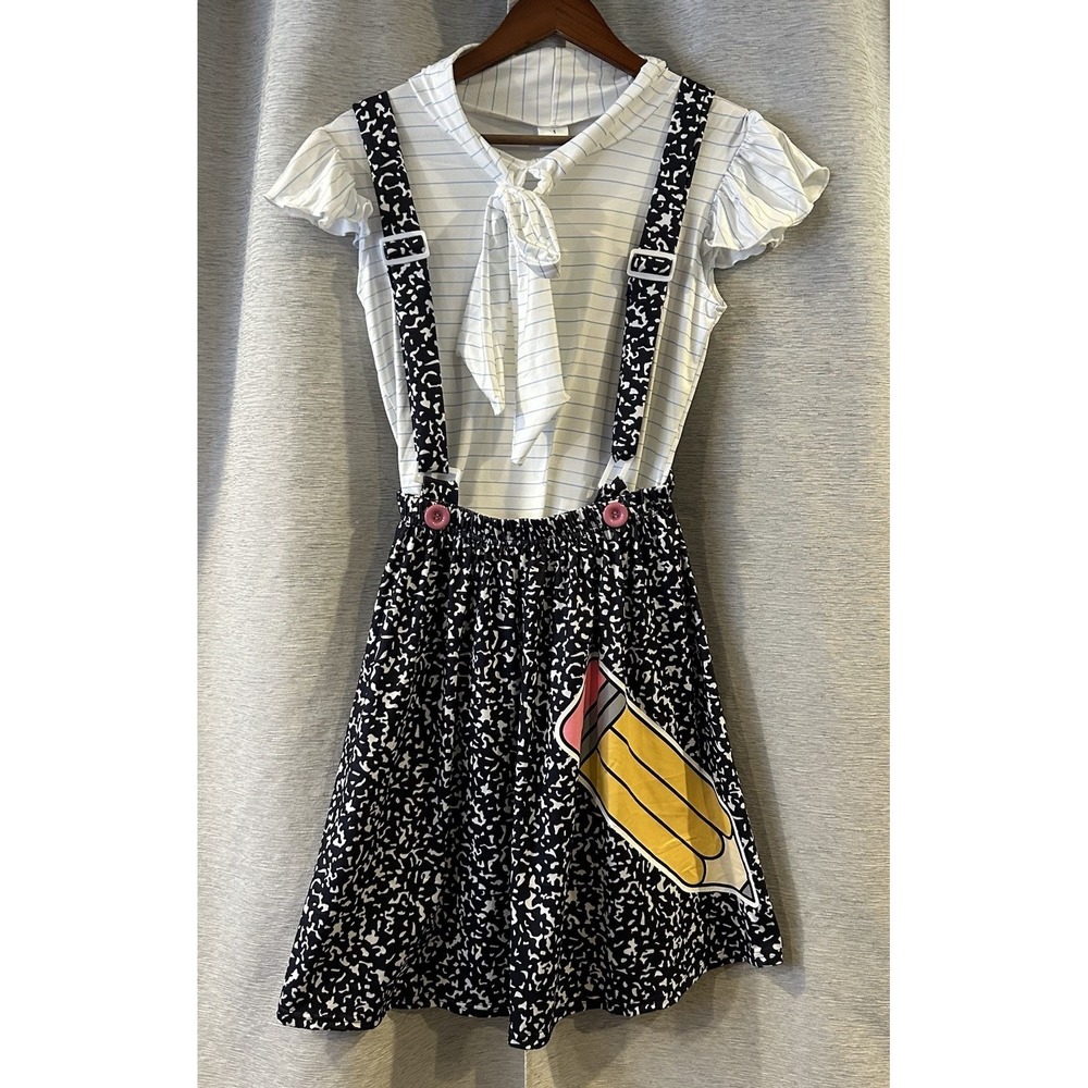 Pencil Suspender Skirt Set Size Small Teacher School